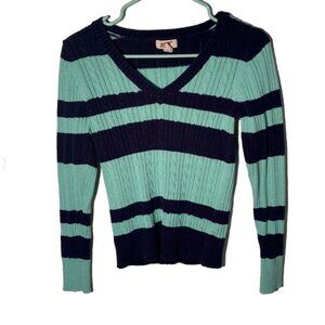 Arizona Jean Company Women Green Pullover Sweater Large